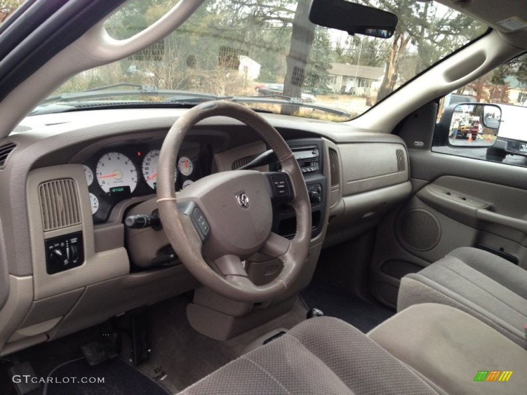 Taupe Interior 2004 Dodge Ram 1500 SLT Quad Cab 4x4 Photo #74592184