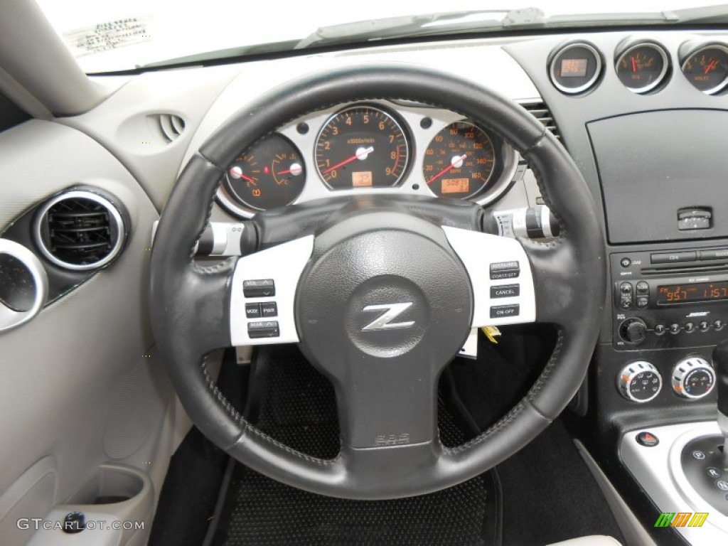 2007 Nissan 350Z Touring Roadster Frost Steering Wheel Photo #74592896