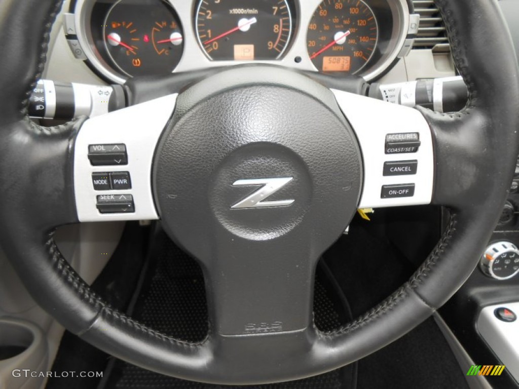2007 Nissan 350Z Touring Roadster Frost Steering Wheel Photo #74592917
