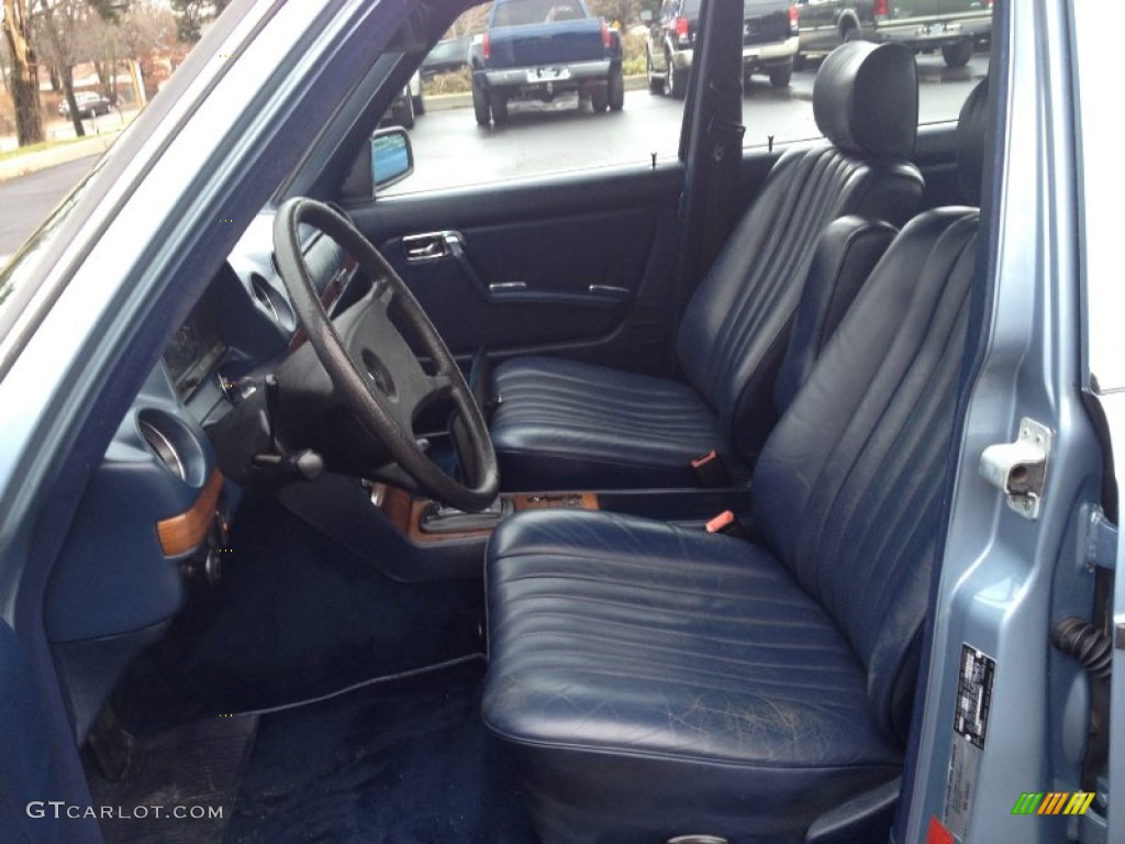 Blue Interior 1985 Mercedes-Benz E Class 300 D Sedan Photo #74593946