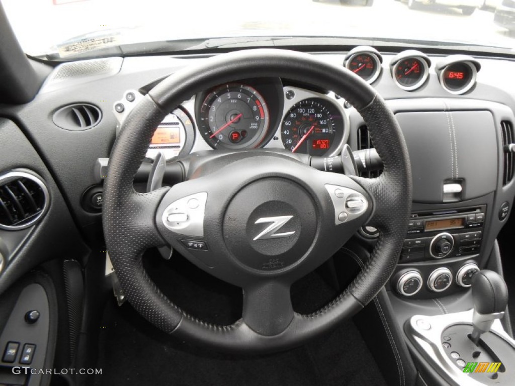 2011 Nissan 370Z Sport Coupe Black Steering Wheel Photo #74594324