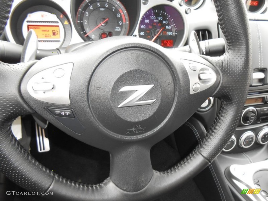 2011 Nissan 370Z Sport Coupe Black Steering Wheel Photo #74594347