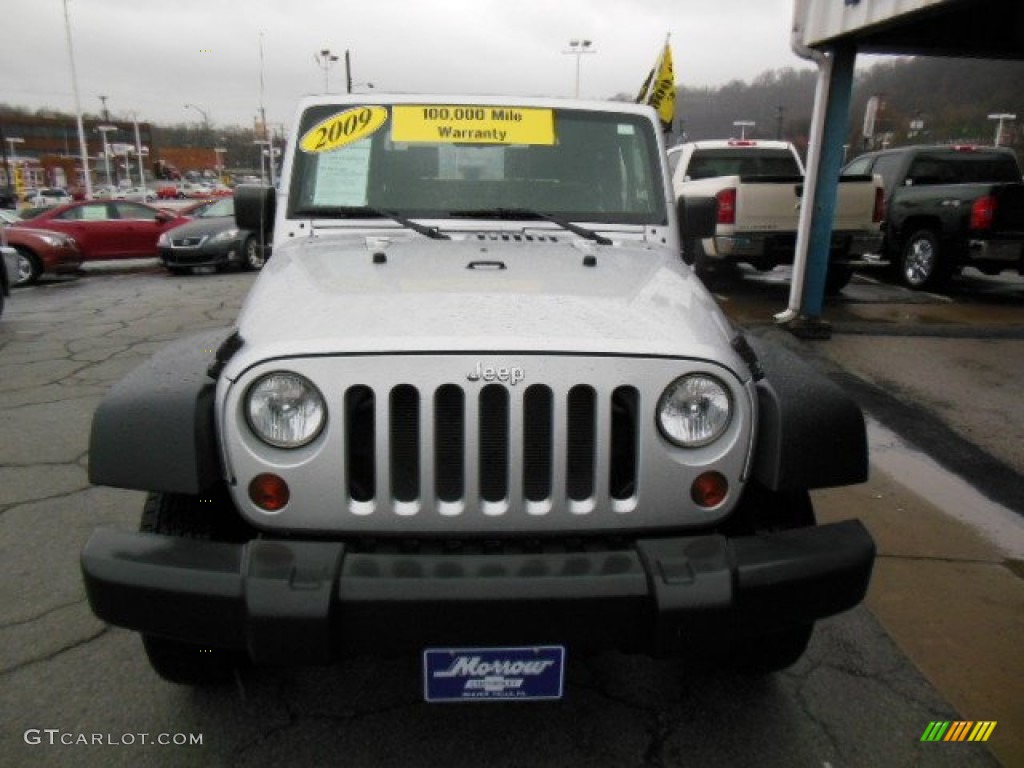 2009 Wrangler X 4x4 - Bright Silver Metallic / Dark Slate Gray/Medium Slate Gray photo #3
