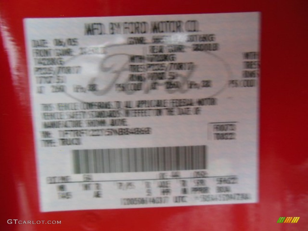 2005 F150 XL Regular Cab - Bright Red / Medium Flint Grey photo #20