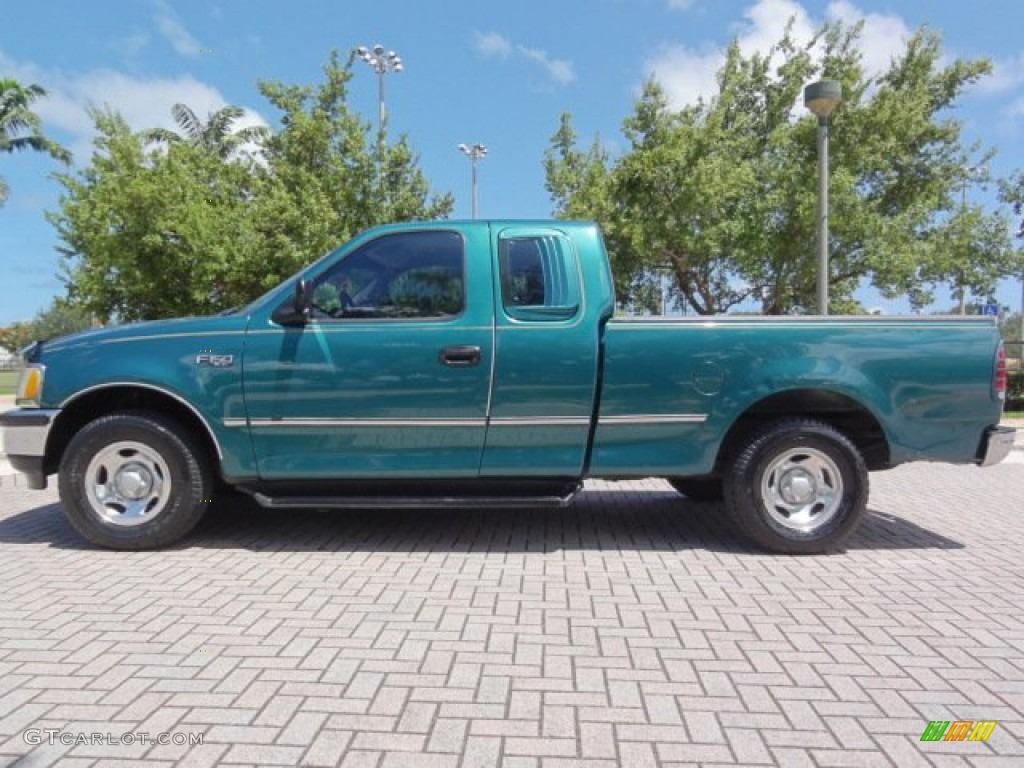 Pacific Green Metallic 1997 Ford F150 XL Extended Cab Exterior Photo #74599245