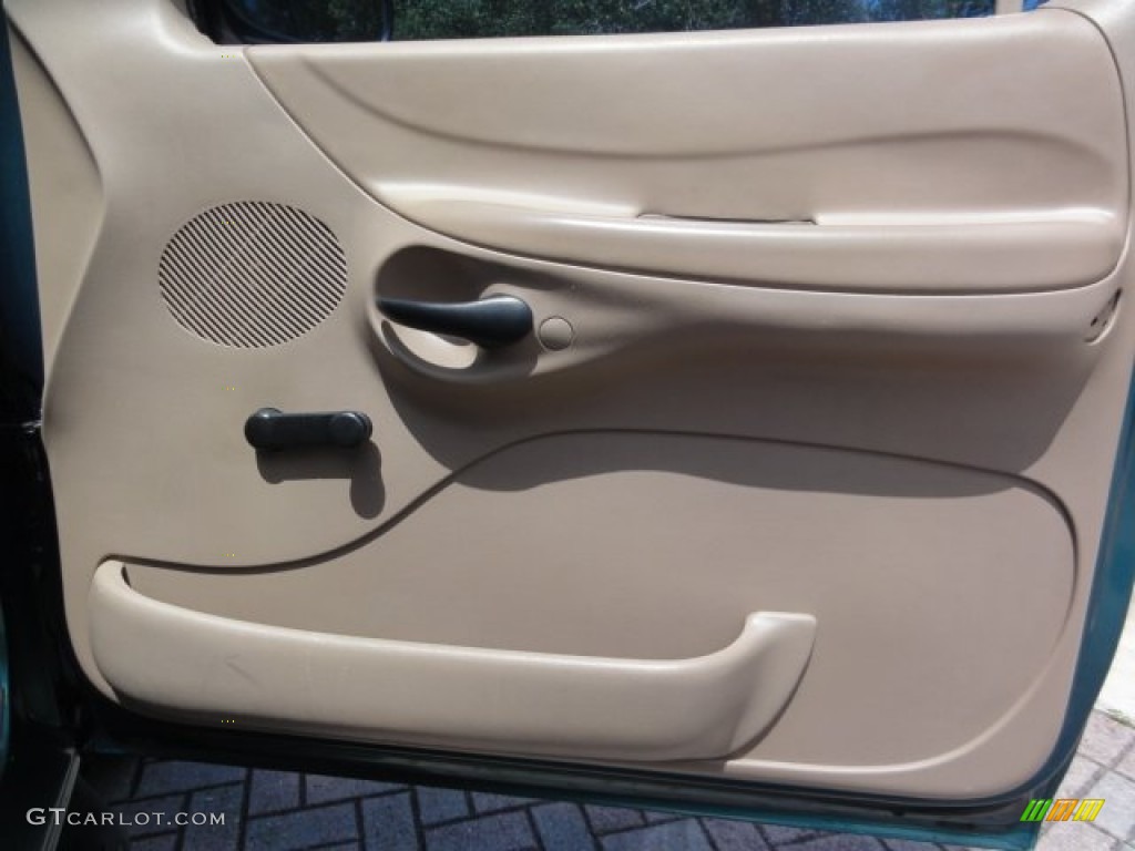 1997 Ford F150 XL Extended Cab Medium Prairie Tan Door Panel Photo #74599412