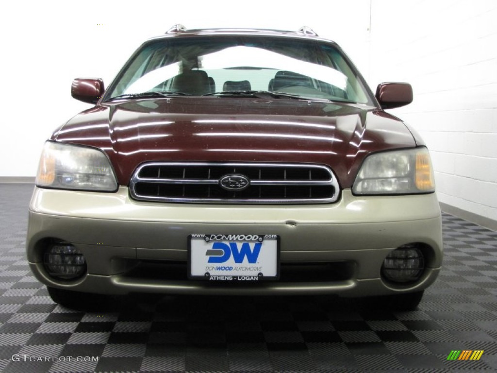 2001 Outback Limited Wagon - Winestone Red Pearl / Beige photo #3