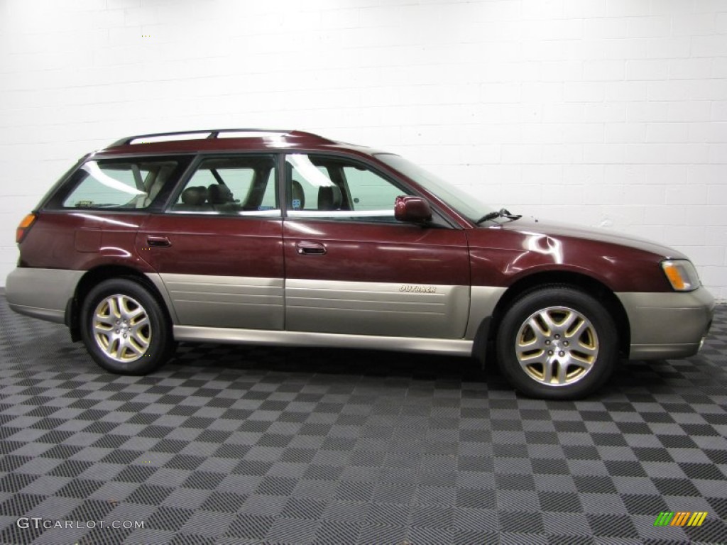 2001 Outback Limited Wagon - Winestone Red Pearl / Beige photo #7