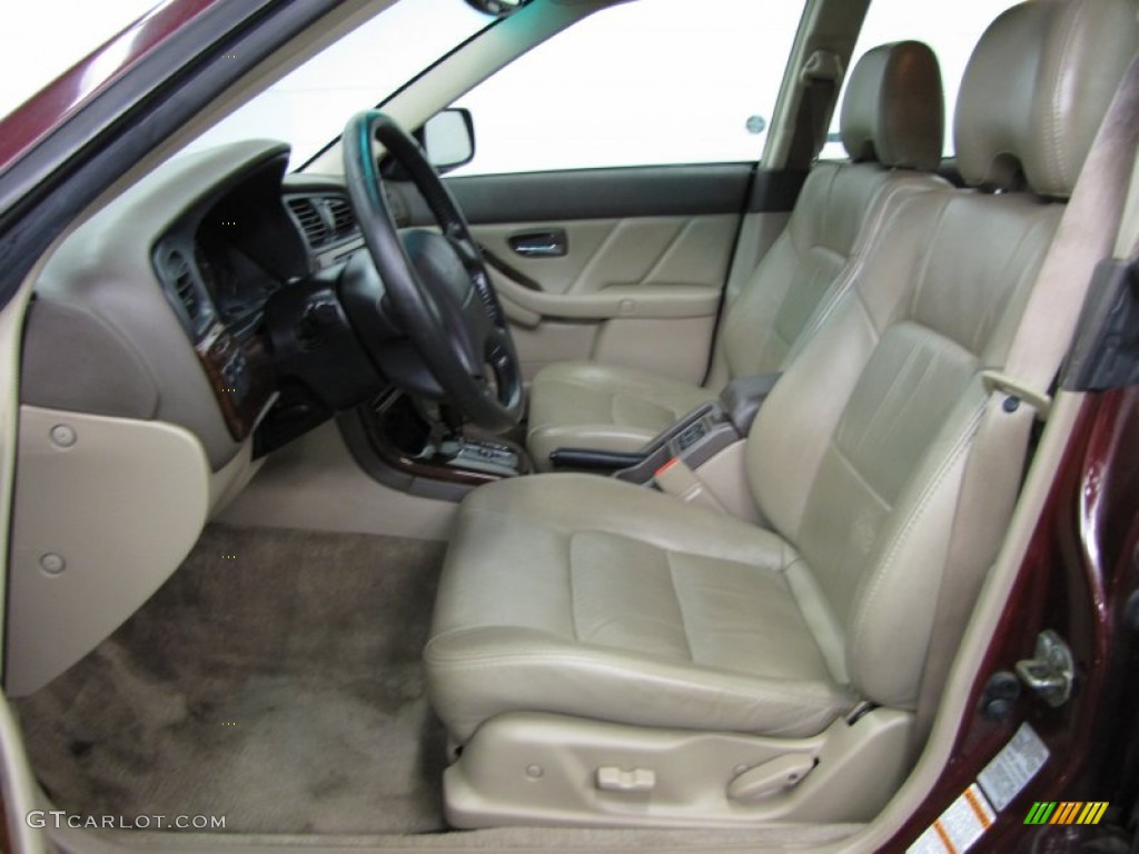 2001 Outback Limited Wagon - Winestone Red Pearl / Beige photo #9