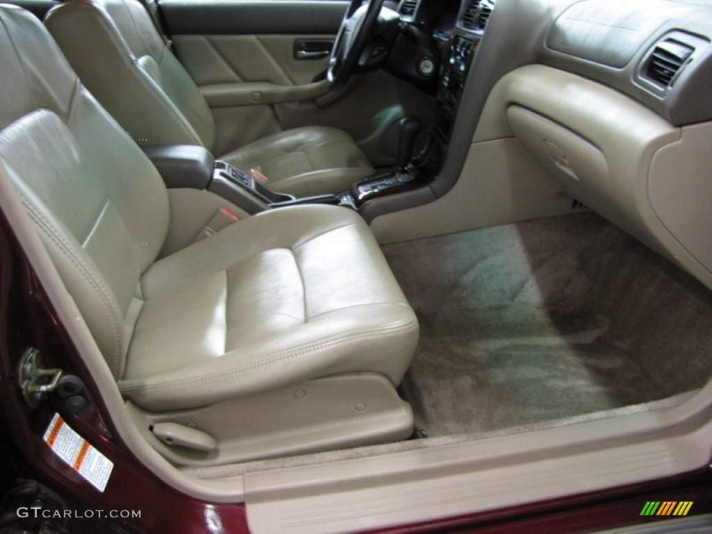 2001 Outback Limited Wagon - Winestone Red Pearl / Beige photo #12
