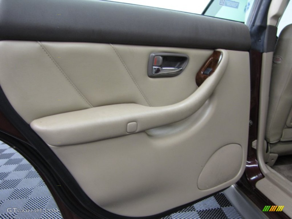 2001 Outback Limited Wagon - Winestone Red Pearl / Beige photo #16