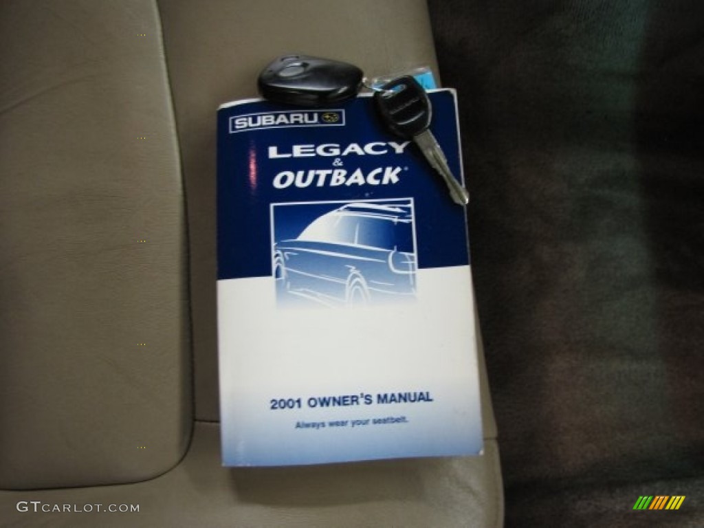 2001 Outback Limited Wagon - Winestone Red Pearl / Beige photo #35