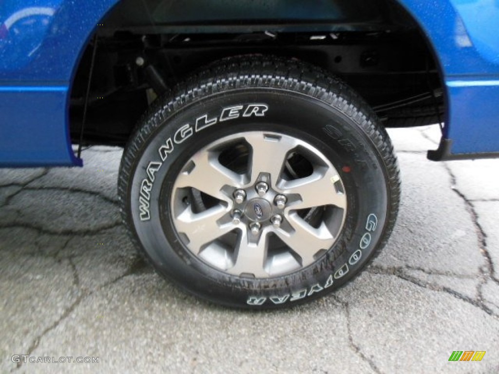 2013 F150 STX Regular Cab 4x4 - Blue Flame Metallic / Steel Gray photo #9