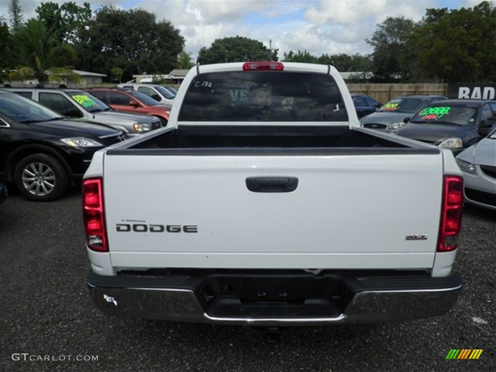 2004 Ram 1500 SLT Quad Cab - Bright White / Dark Slate Gray photo #5