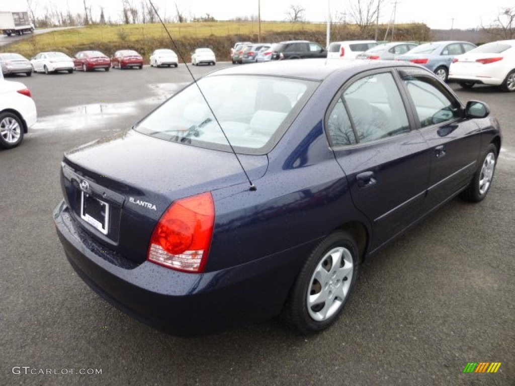 2005 Elantra GLS Sedan - Moonlit Blue / Gray photo #7