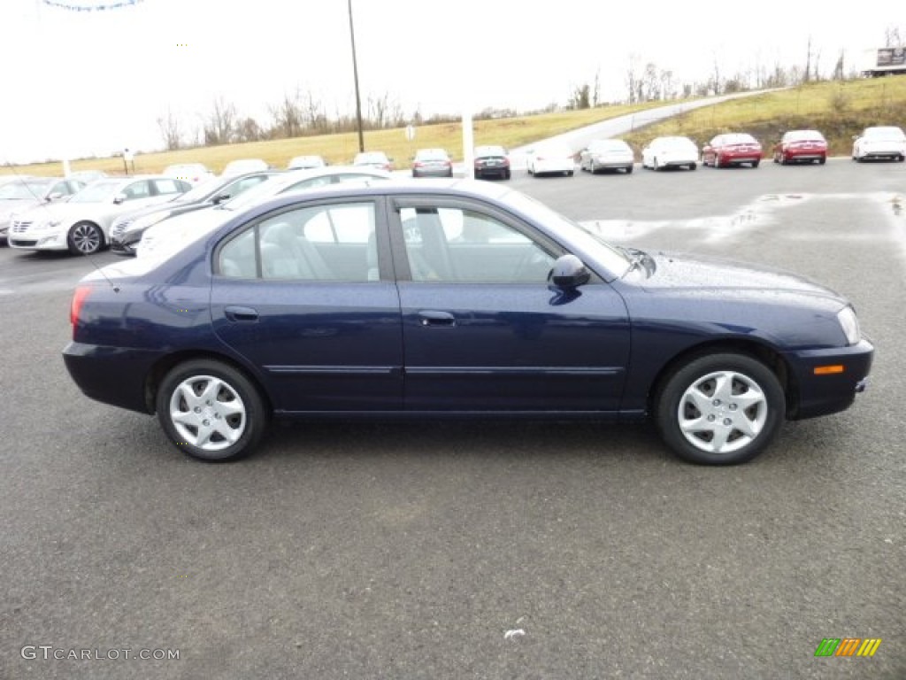 2005 Elantra GLS Sedan - Moonlit Blue / Gray photo #8