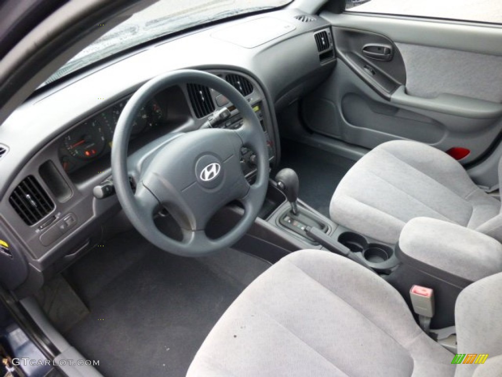Gray Interior 2005 Hyundai Elantra GLS Sedan Photo #74602892