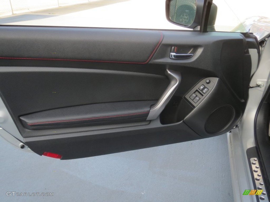 2013 Scion FR-S Sport Coupe Black/Red Accents Door Panel Photo #74603078