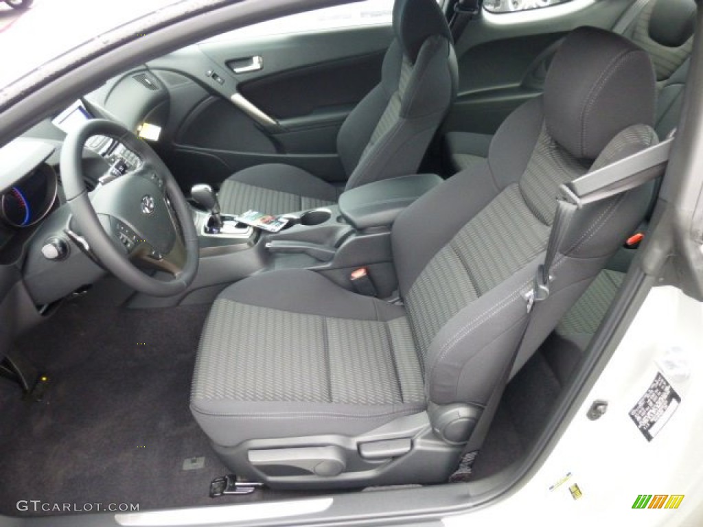 Black Cloth Interior 2013 Hyundai Genesis Coupe 2.0T Photo #74604293