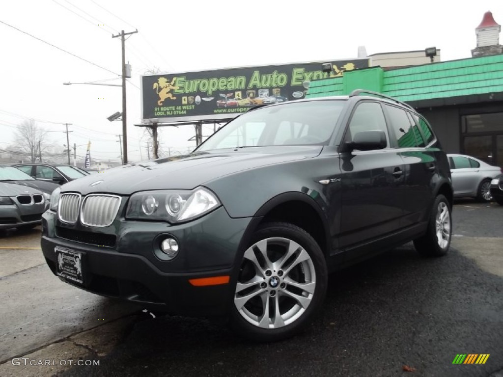 2007 X3 3.0si - Highland Green Metallic / Sand Beige photo #1