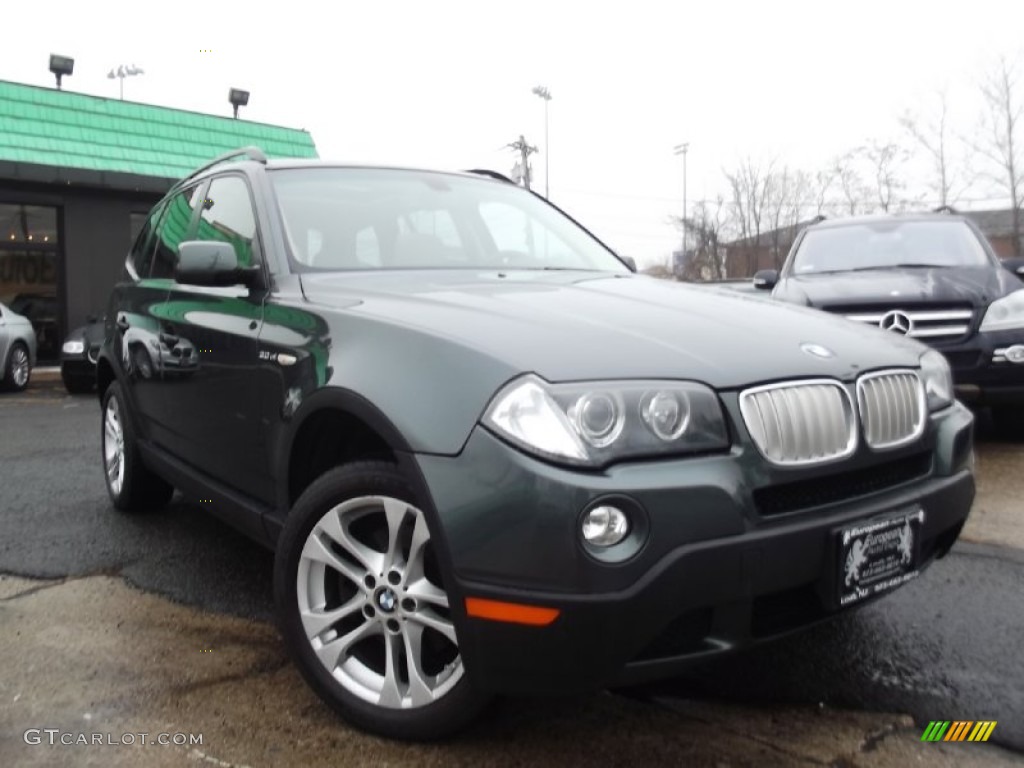 2007 X3 3.0si - Highland Green Metallic / Sand Beige photo #2