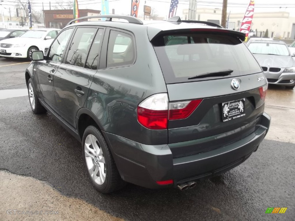 2007 X3 3.0si - Highland Green Metallic / Sand Beige photo #4
