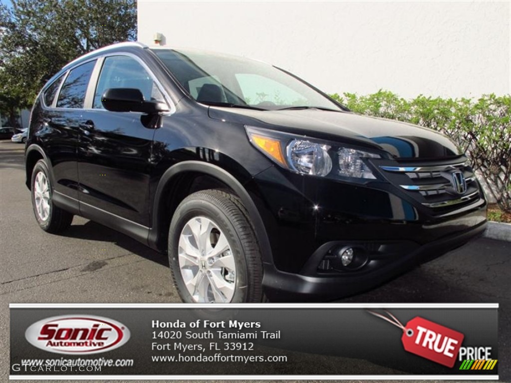 2013 CR-V EX-L AWD - Crystal Black Pearl / Black photo #1