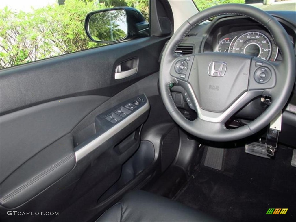2013 CR-V EX-L AWD - Crystal Black Pearl / Black photo #5