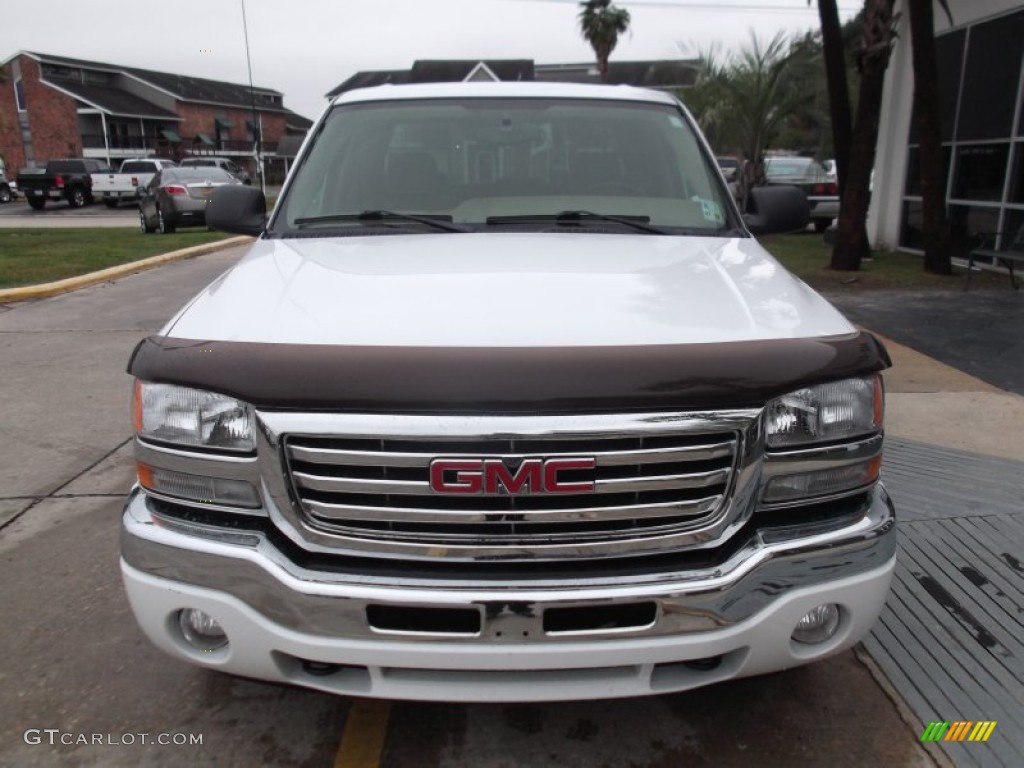 2005 Sierra 1500 SLE Crew Cab - Summit White / Neutral photo #2