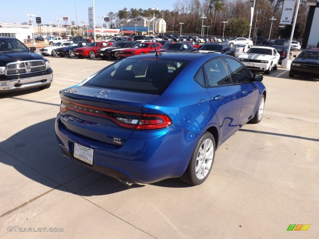 2013 Dart SXT - Blue Streak Pearl Coat / Black photo #5