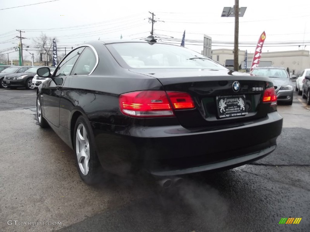 2010 3 Series 328i xDrive Coupe - Black Sapphire Metallic / Cream Beige photo #4