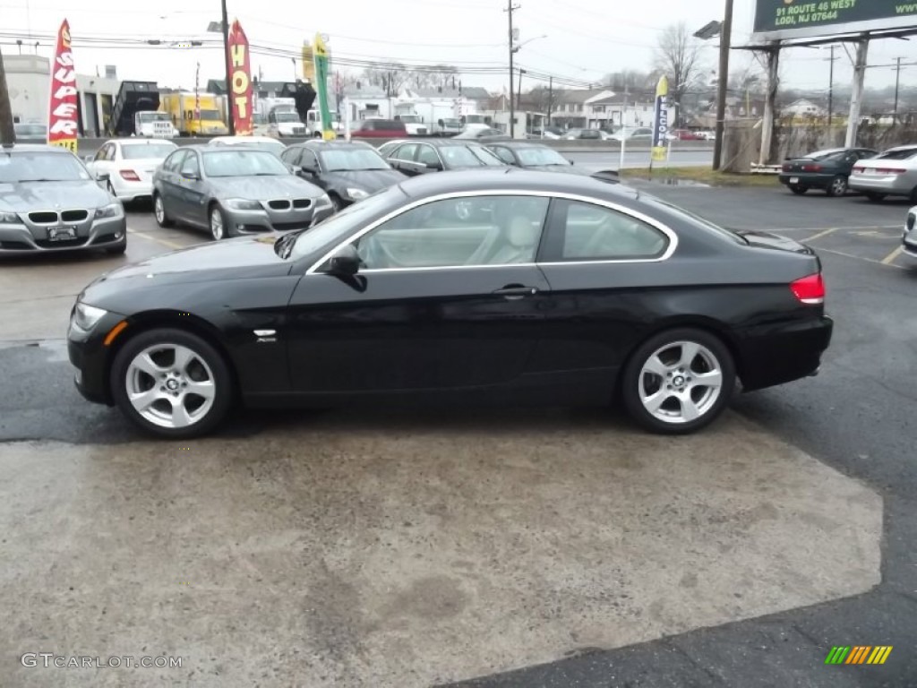 2010 3 Series 328i xDrive Coupe - Black Sapphire Metallic / Cream Beige photo #6