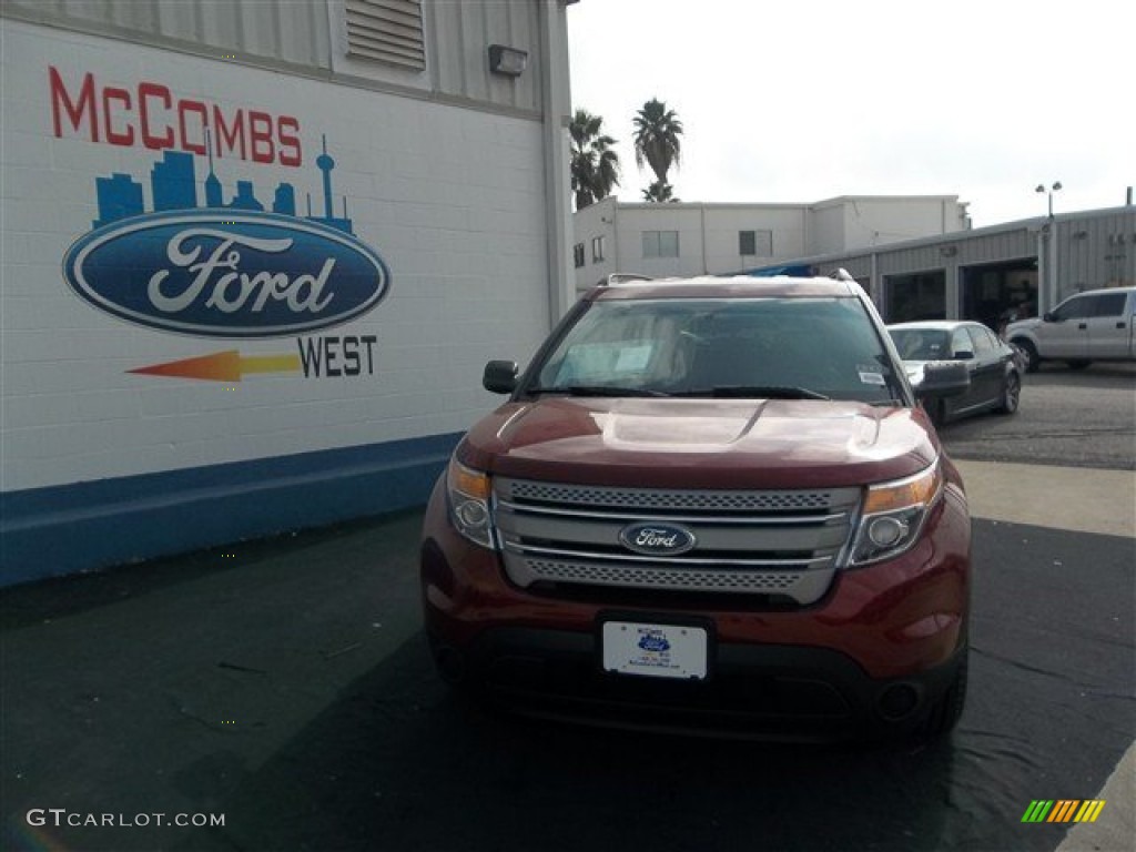 2013 Explorer FWD - Ruby Red Metallic / Medium Light Stone photo #1