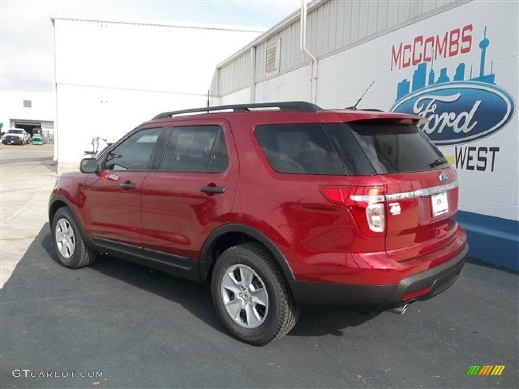 2013 Explorer FWD - Ruby Red Metallic / Medium Light Stone photo #4