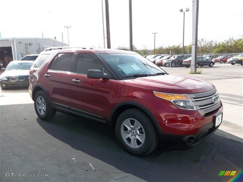 2013 Explorer FWD - Ruby Red Metallic / Medium Light Stone photo #8