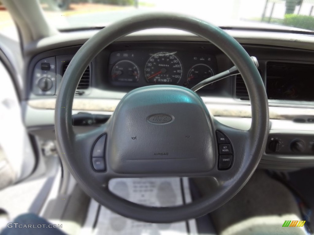 1999 Ford Crown Victoria Standard Crown Victoria Model Light Graphite Steering Wheel Photo #74610055