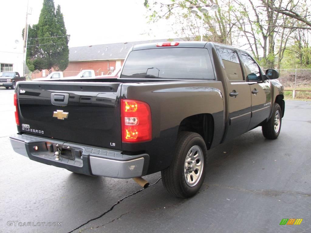 2007 Silverado 1500 LS Crew Cab - Black / Light Titanium/Dark Titanium Gray photo #5