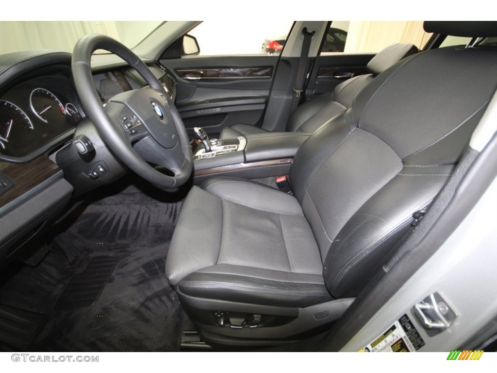 Black Nappa Leather Interior 2010 BMW 7 Series 750Li Sedan Photo #74612346