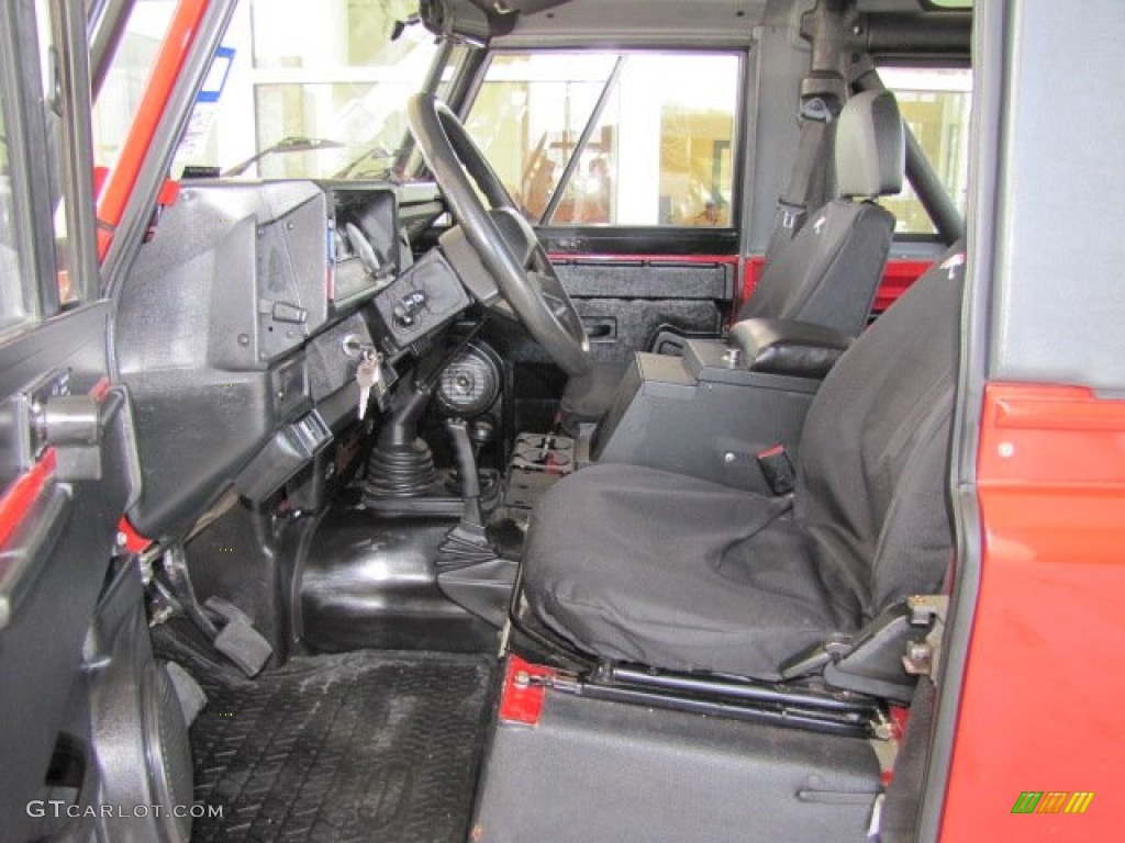 Black Interior 1994 Land Rover Defender 90 Soft Top Photo #74612642