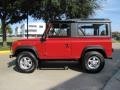 Portofino Red 1994 Land Rover Defender 90 Soft Top Exterior