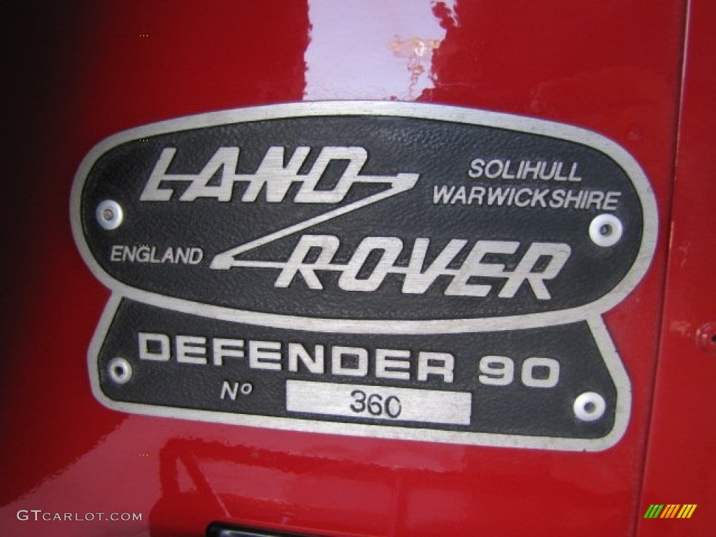 1994 Land Rover Defender 90 Soft Top Marks and Logos Photo #74613042