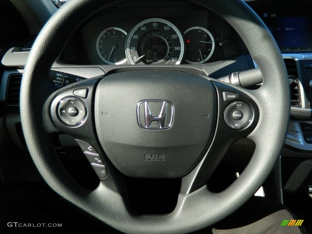 2013 Honda Accord LX Sedan Ivory Steering Wheel Photo #74613267