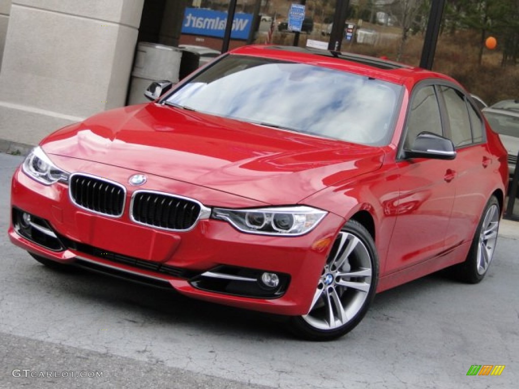 2012 3 Series 335i Sedan - Crimson Red / Black photo #2