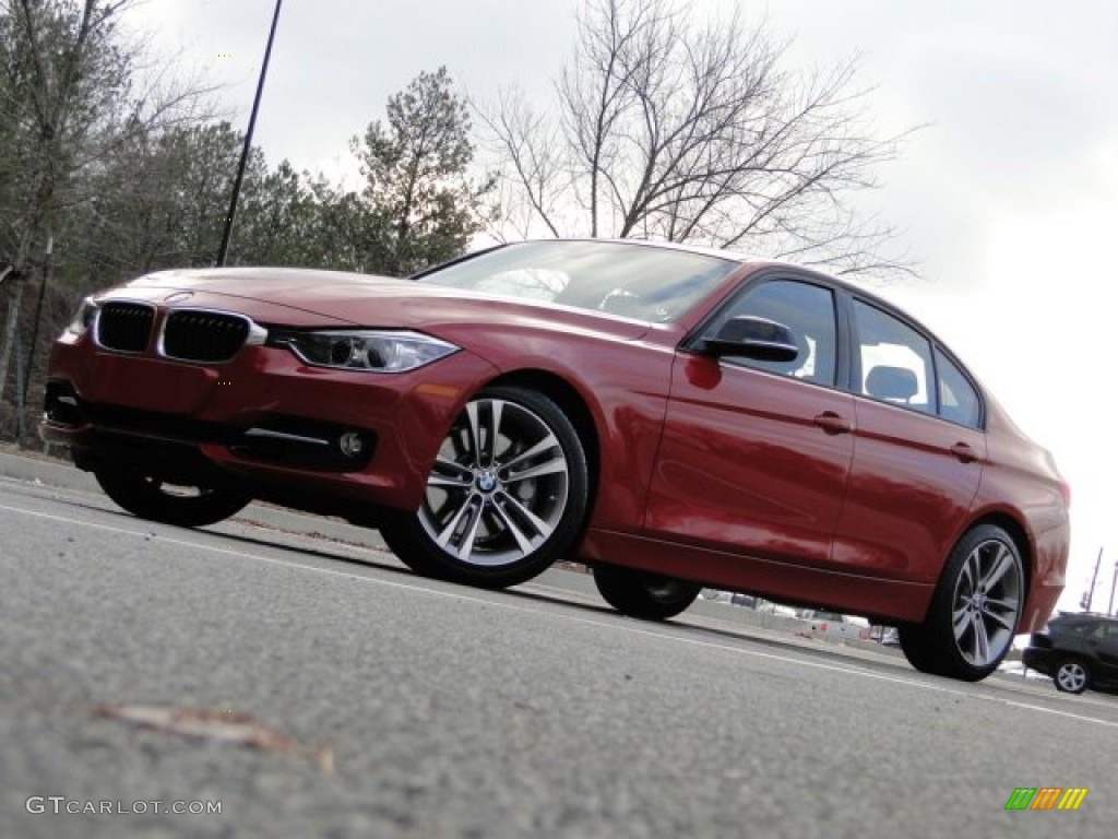 2012 3 Series 335i Sedan - Crimson Red / Black photo #35