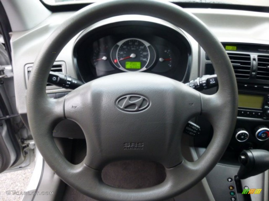 2009 Hyundai Tucson GLS Gray Steering Wheel Photo #74618384