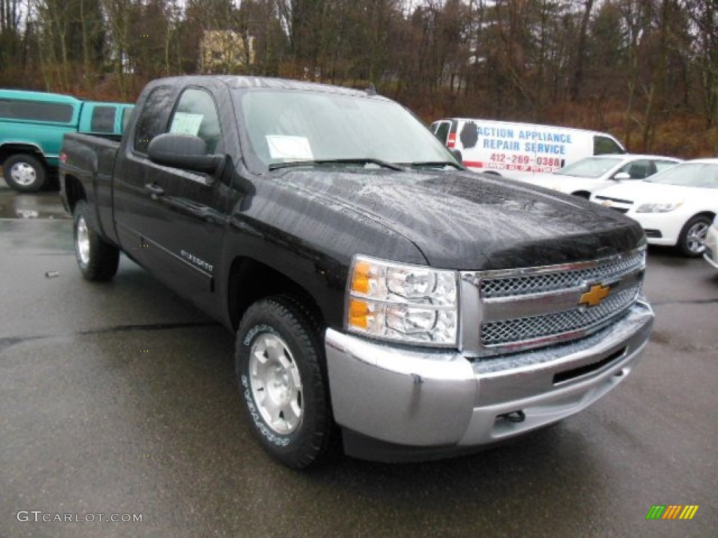 2013 Silverado 1500 LT Extended Cab 4x4 - Black / Ebony photo #2