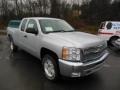 2013 Silver Ice Metallic Chevrolet Silverado 1500 LT Extended Cab 4x4  photo #2