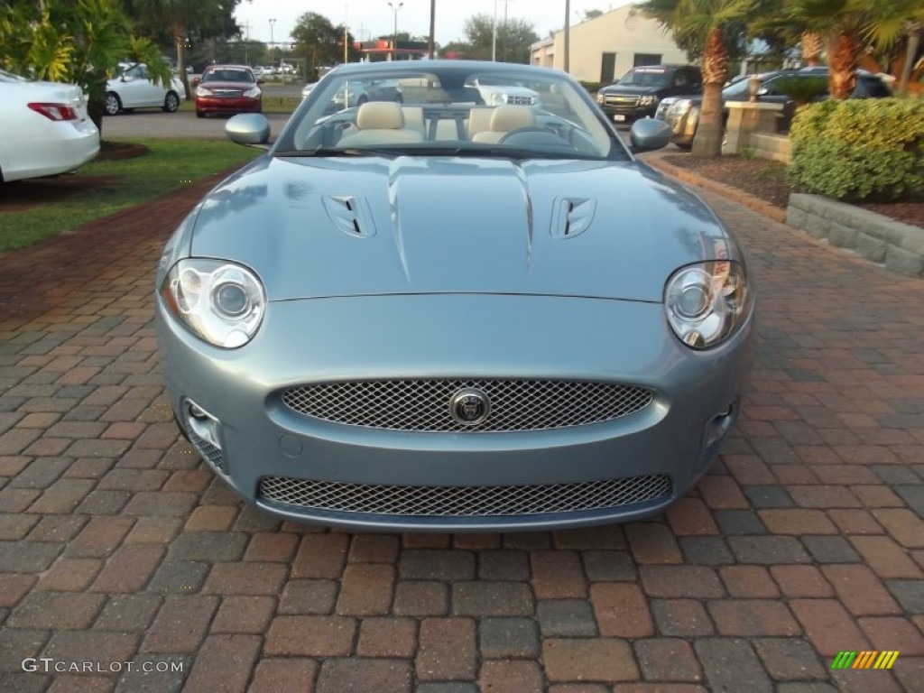 2007 XK XKR Convertible - Frost Blue Metallic / Ivory/Slate photo #2