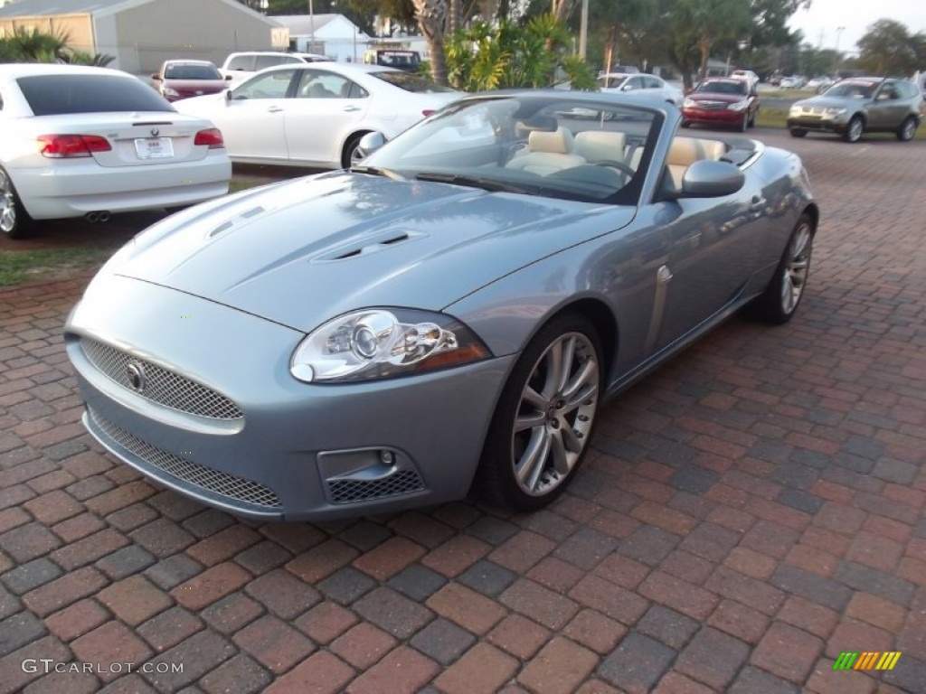 2007 XK XKR Convertible - Frost Blue Metallic / Ivory/Slate photo #3