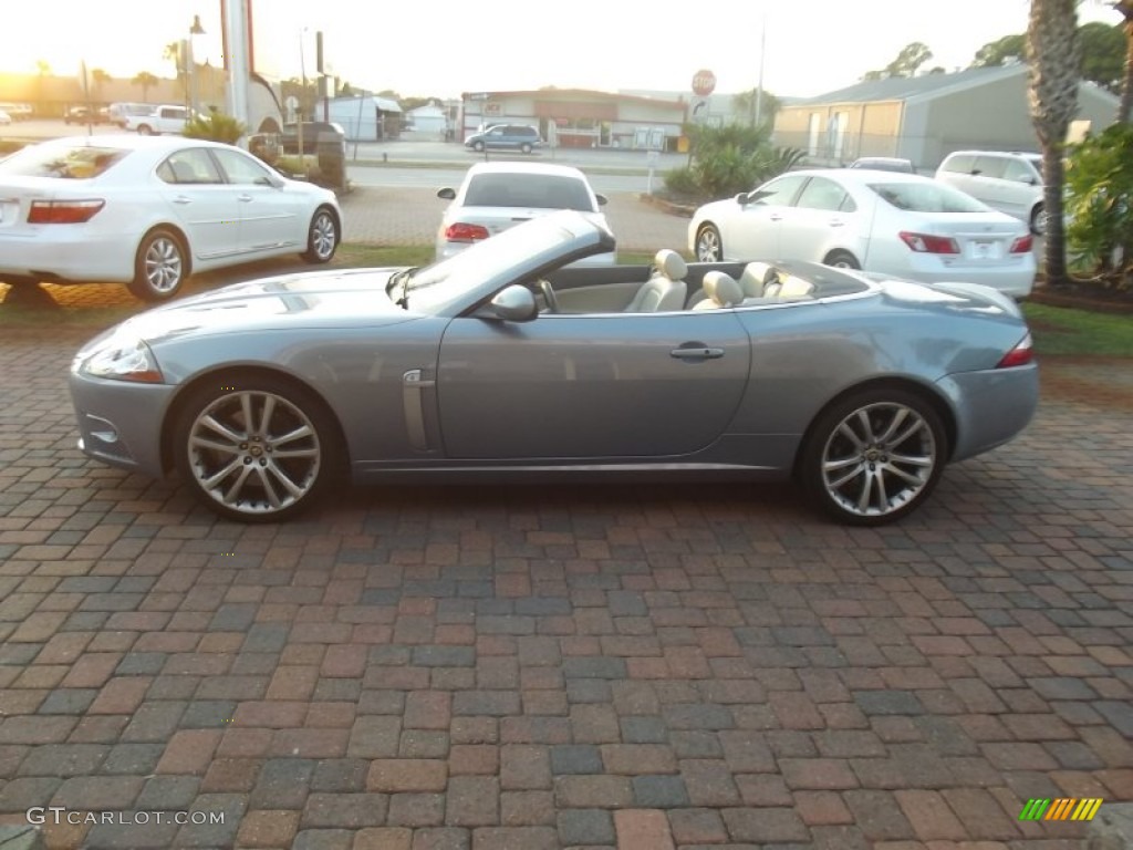 2007 XK XKR Convertible - Frost Blue Metallic / Ivory/Slate photo #4